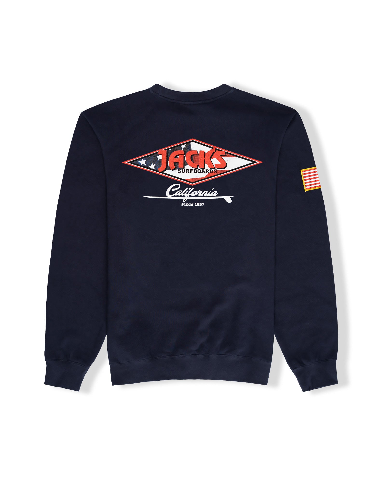 American Diamond Patch Crewneck Sweatshirt - Navy