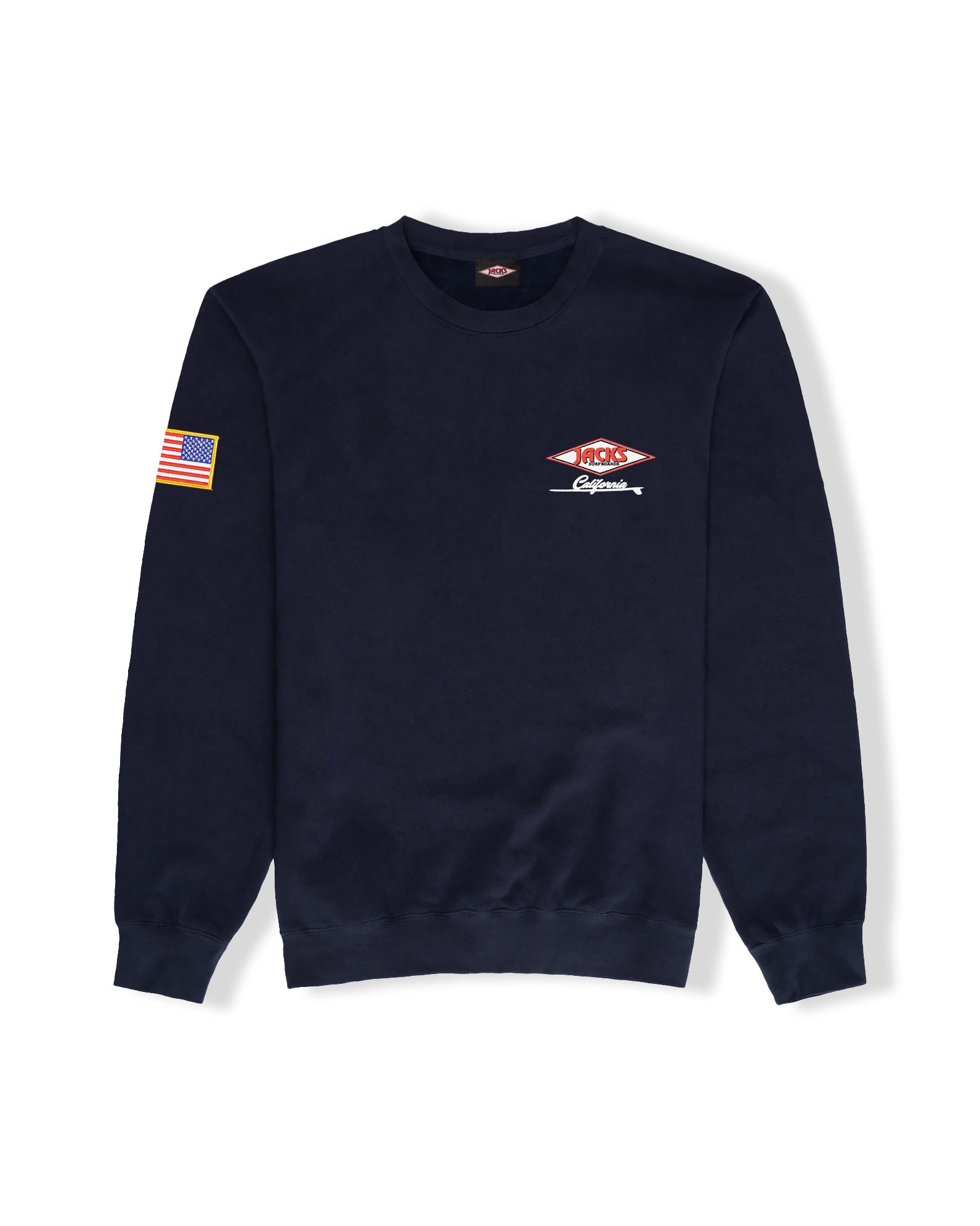 American Diamond Patch Crewneck Sweatshirt - Navy