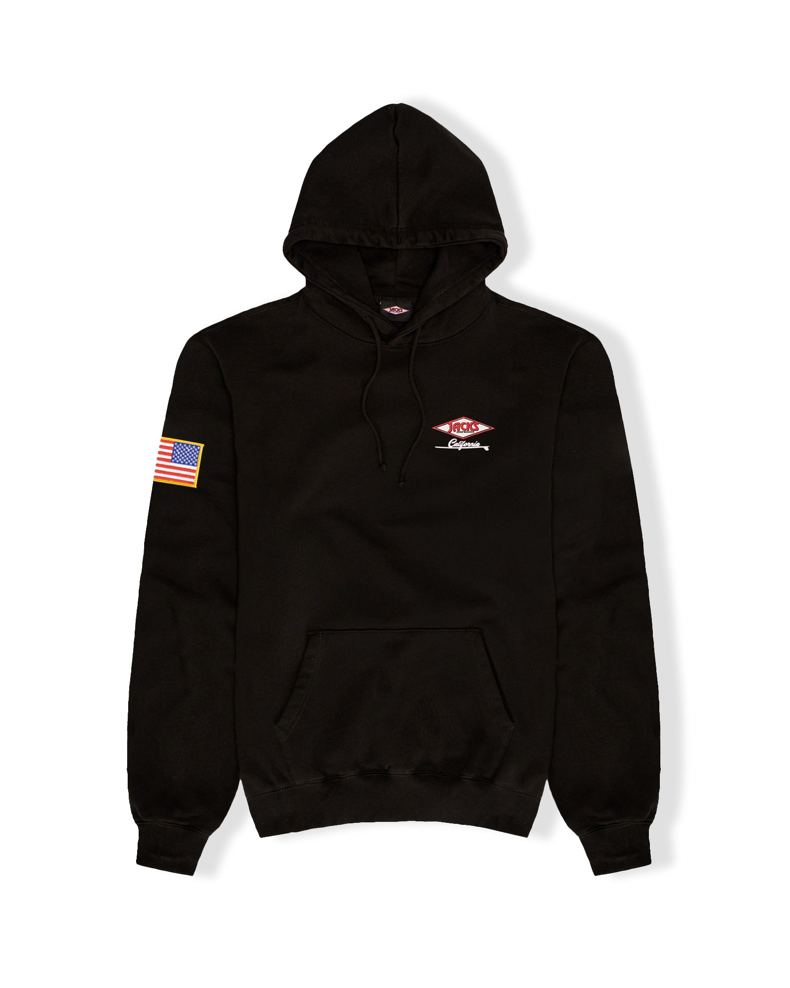 American Diamond Patch Pullover Hoodie - Black