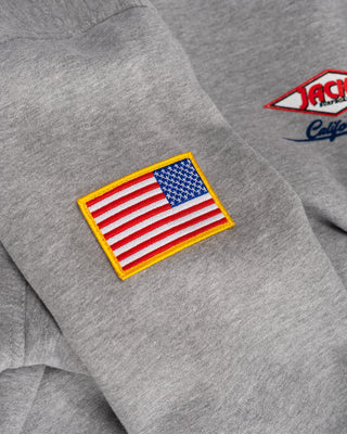 American Diamond Patch Pullover Hoodie - Heather Gray