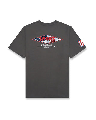 Jack's Surfboard Men's American Diamond Classic Fit Short Sleeve T-Shirt - Charcoal 