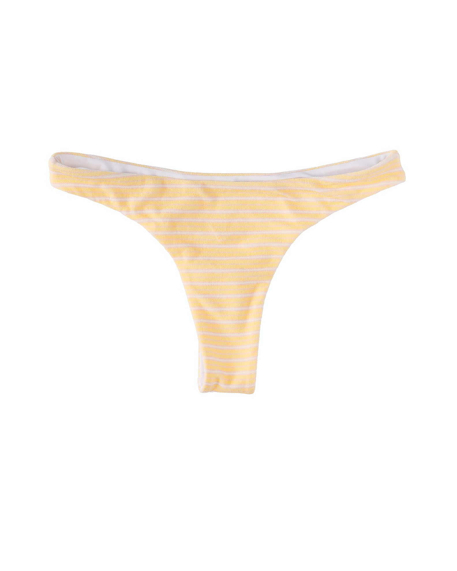 Danielle Brown x JS Swim Ashley Swim Bottoms - Lemon Stripe Terry Cloth