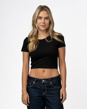 Aurelia Cropped S/S Tee - Black