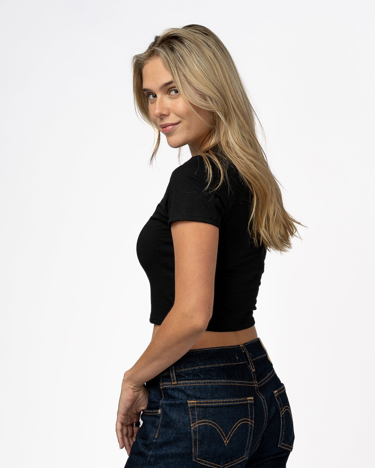 Aurelia Cropped S/S Tee - Black