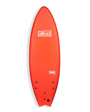 BEETLE 5'5 Soft Top Surfboard - Red/White