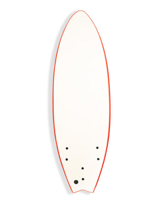 BEETLE 5'5 Soft Top Surfboard - Red/White