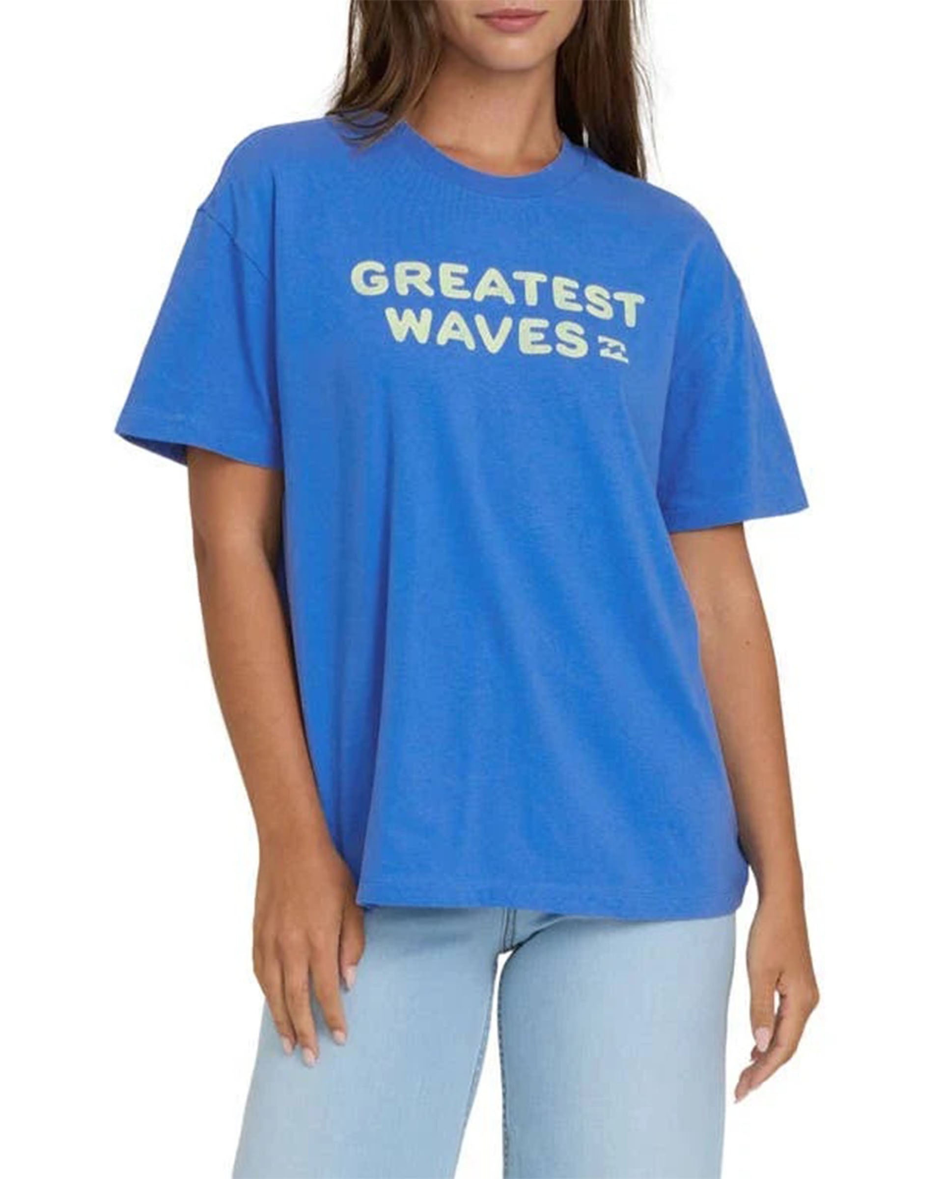 Billabong Women's 73 Great Waves Short Sleeve T-Shirt - True Blue