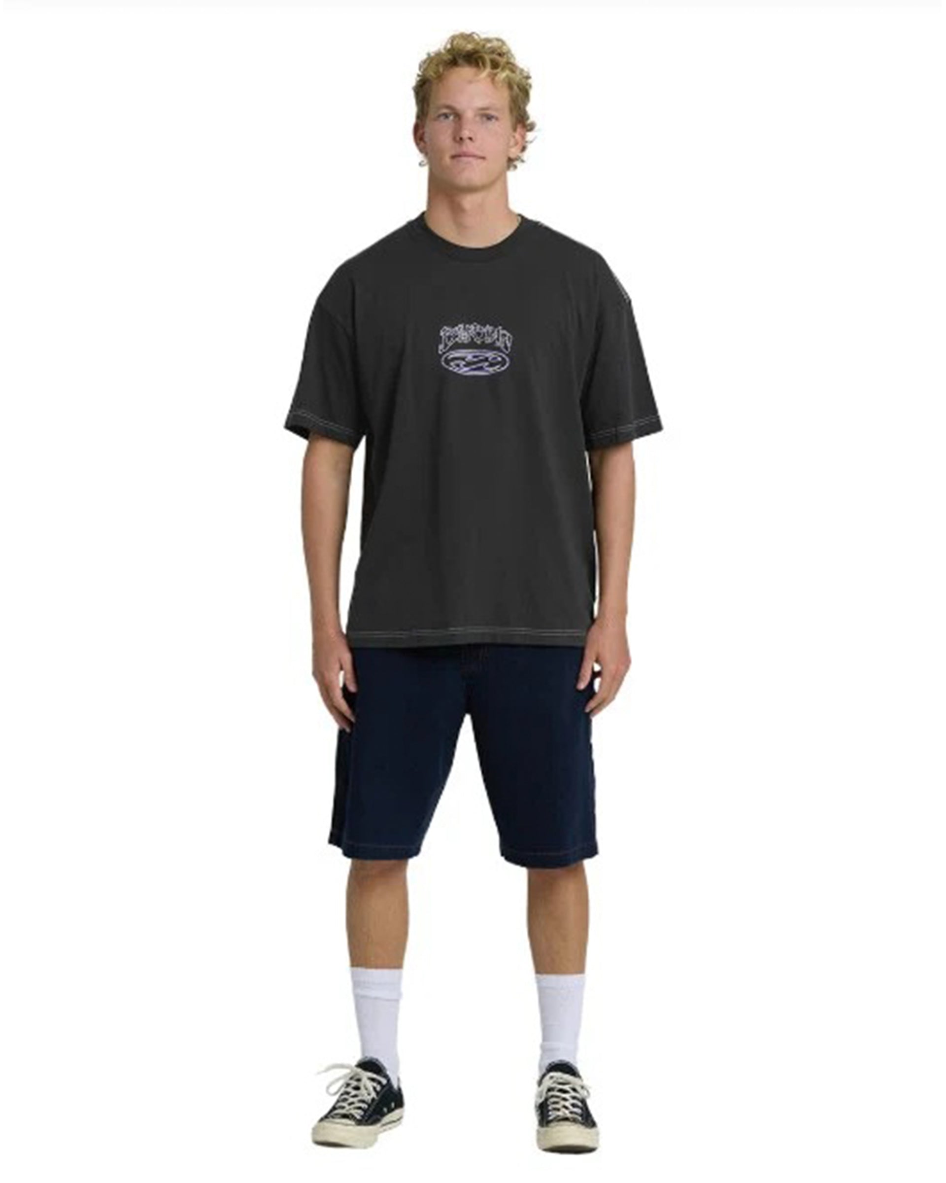 Billabong Bad Dog OG Short Sleeve T-Shirt - Black Vintage