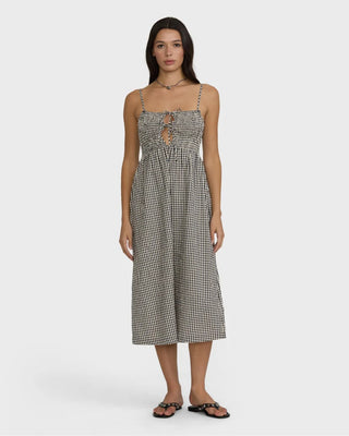 Billabong Women's Beach Check Midi Dress - White/Black