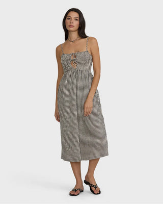 Billabong Women's Beach Check Midi Dress - White/Black