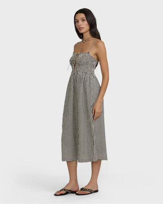 Billabong Women's Beach Check Midi Dress - White/Black