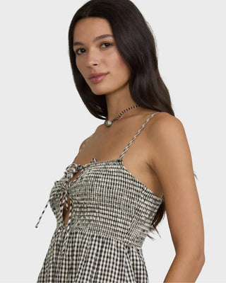 Billabong Women's Beach Check Midi Dress - White/Black