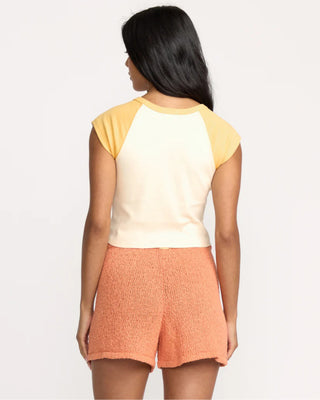 Billabong Women's Beach Club Babe Short Sleeve T-Shirt - Butter
