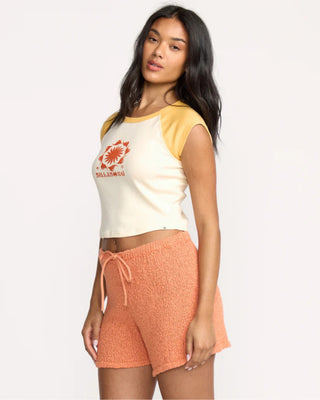 Billabong Women's Beach Club Babe Short Sleeve T-Shirt - Butter