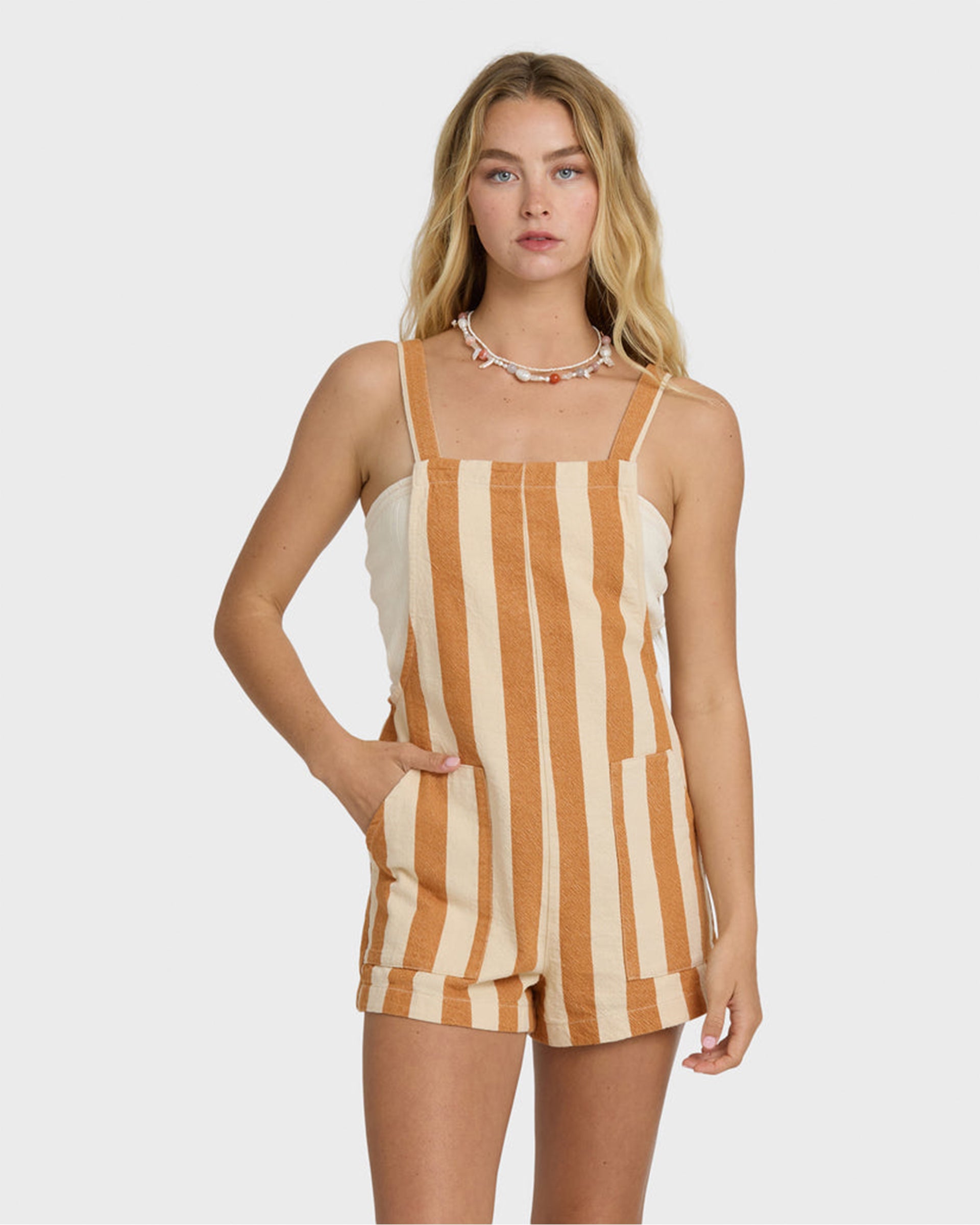 Billabong Women's Beach Crush Yd Overalls - Caramel Cafe
