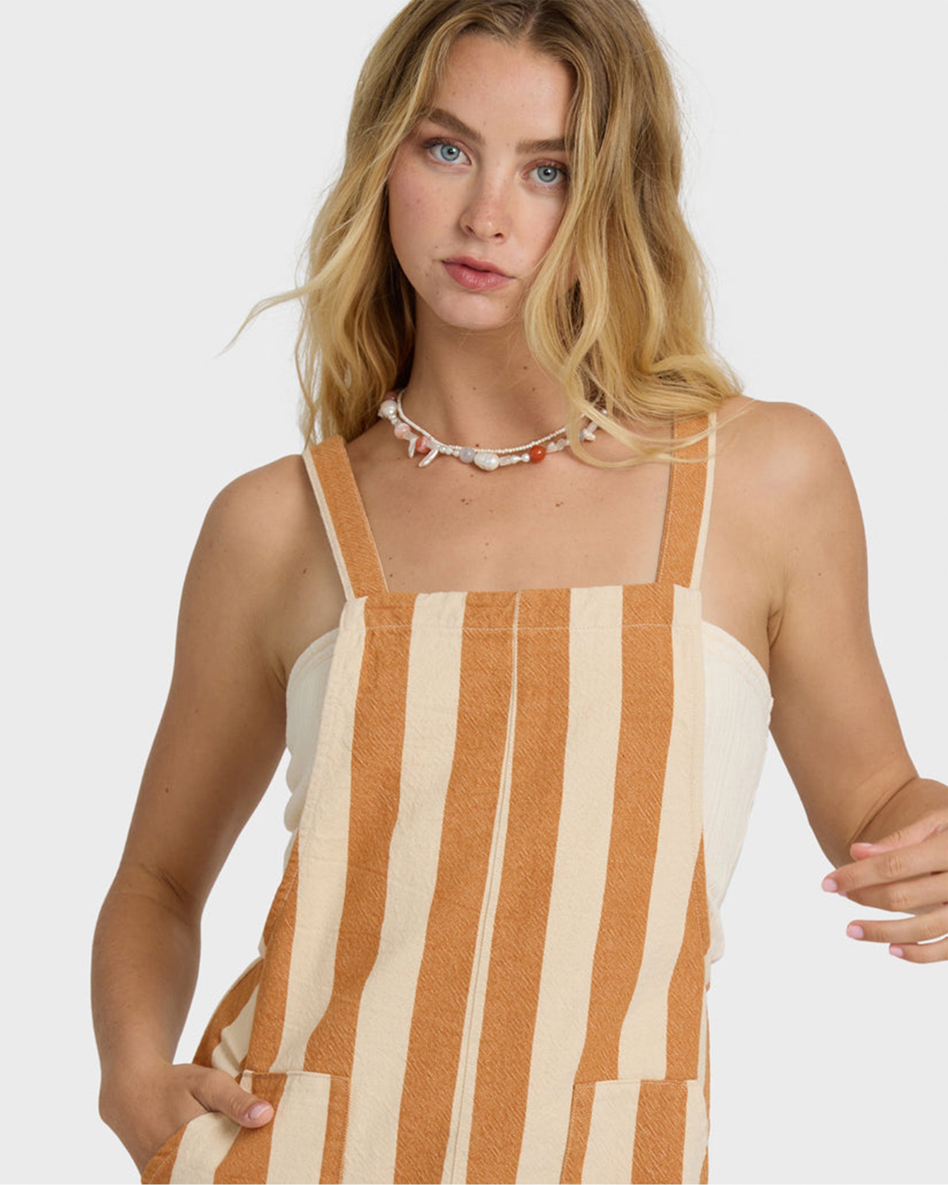 Billabong Women's Beach Crush Yd Overalls - Caramel Cafe