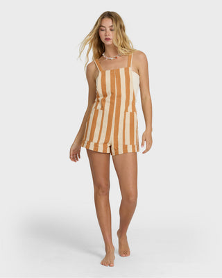 Billabong Women's Beach Crush Yd Overalls - Caramel Cafe