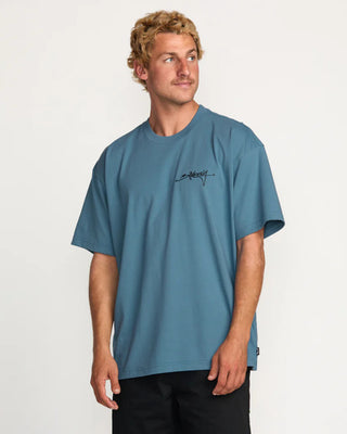 Billabong Bracket Script OG Short Sleeve T-Shirt - Carolina Blue