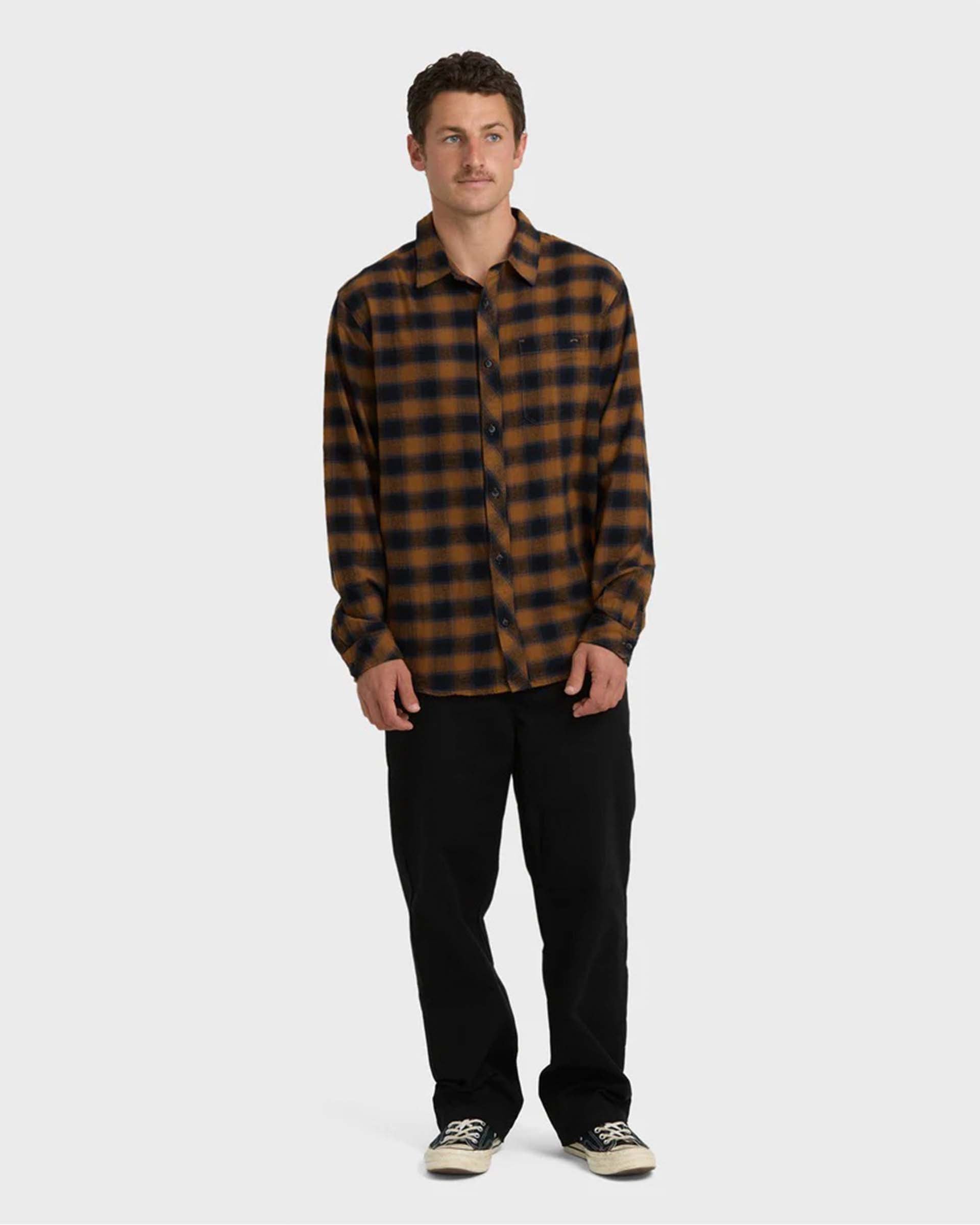 Billabong Coastline Flannel - Tobacco