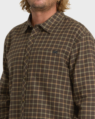 Coastline L/S Flannel - Dark Earth