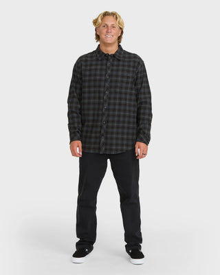 Billabong Coastline Long Sleeve Flannel - Raven