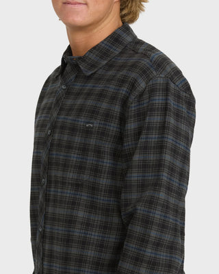 Billabong Coastline Long Sleeve Flannel - Raven
