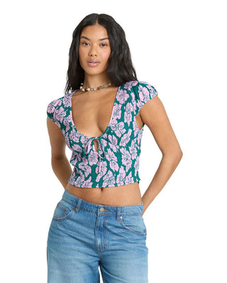 Billabong Women's Crush On You Woven Top - Deep Lagoon