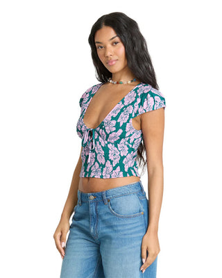 Billabong Women's Crush On You Woven Top - Deep Lagoon