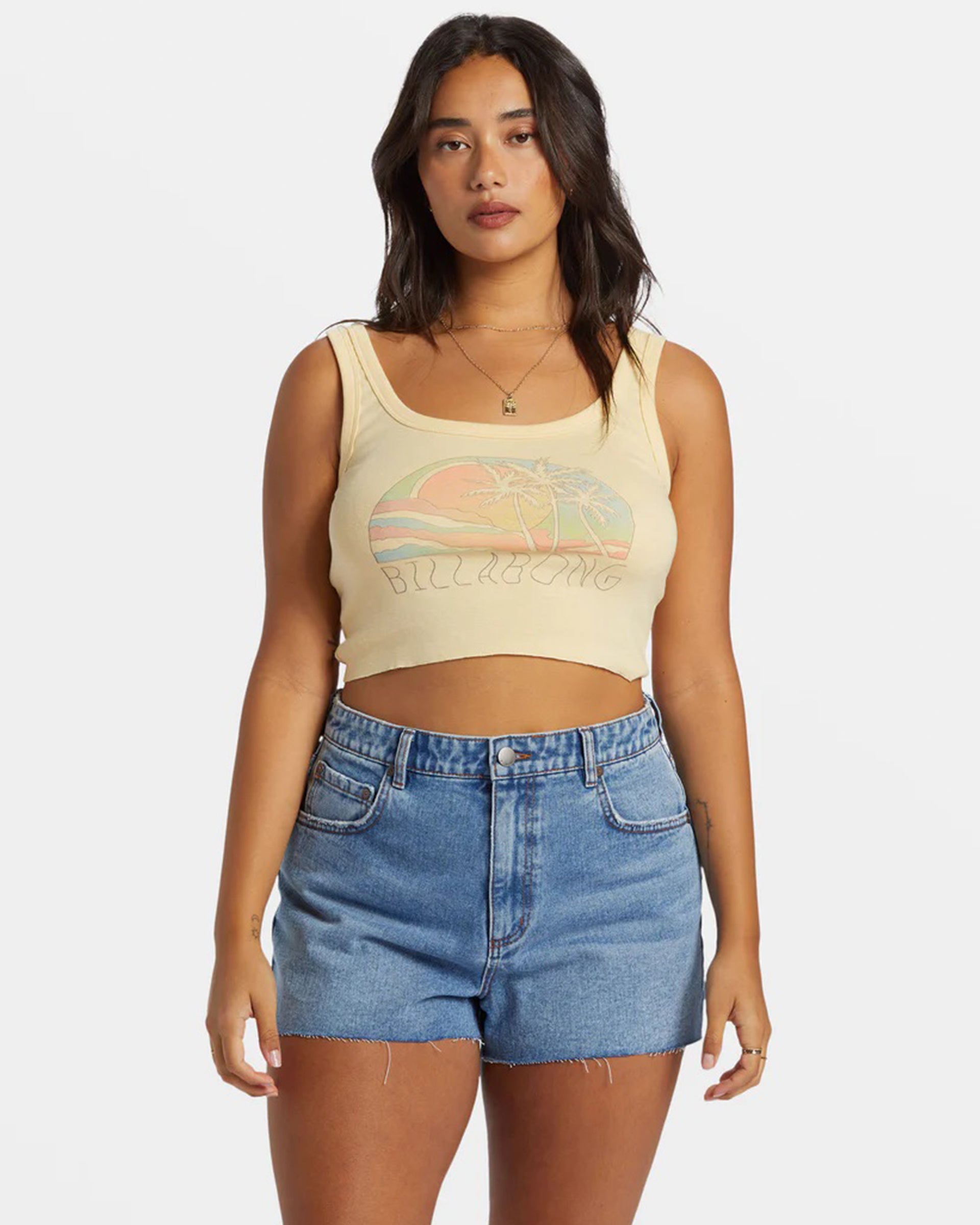 Billabong Women's Escape To Nature Cropped Tank Top