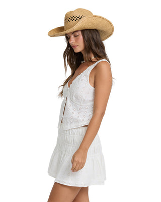 Billabong Women's Eyelet Forever Mini Dress - Salt Crystal