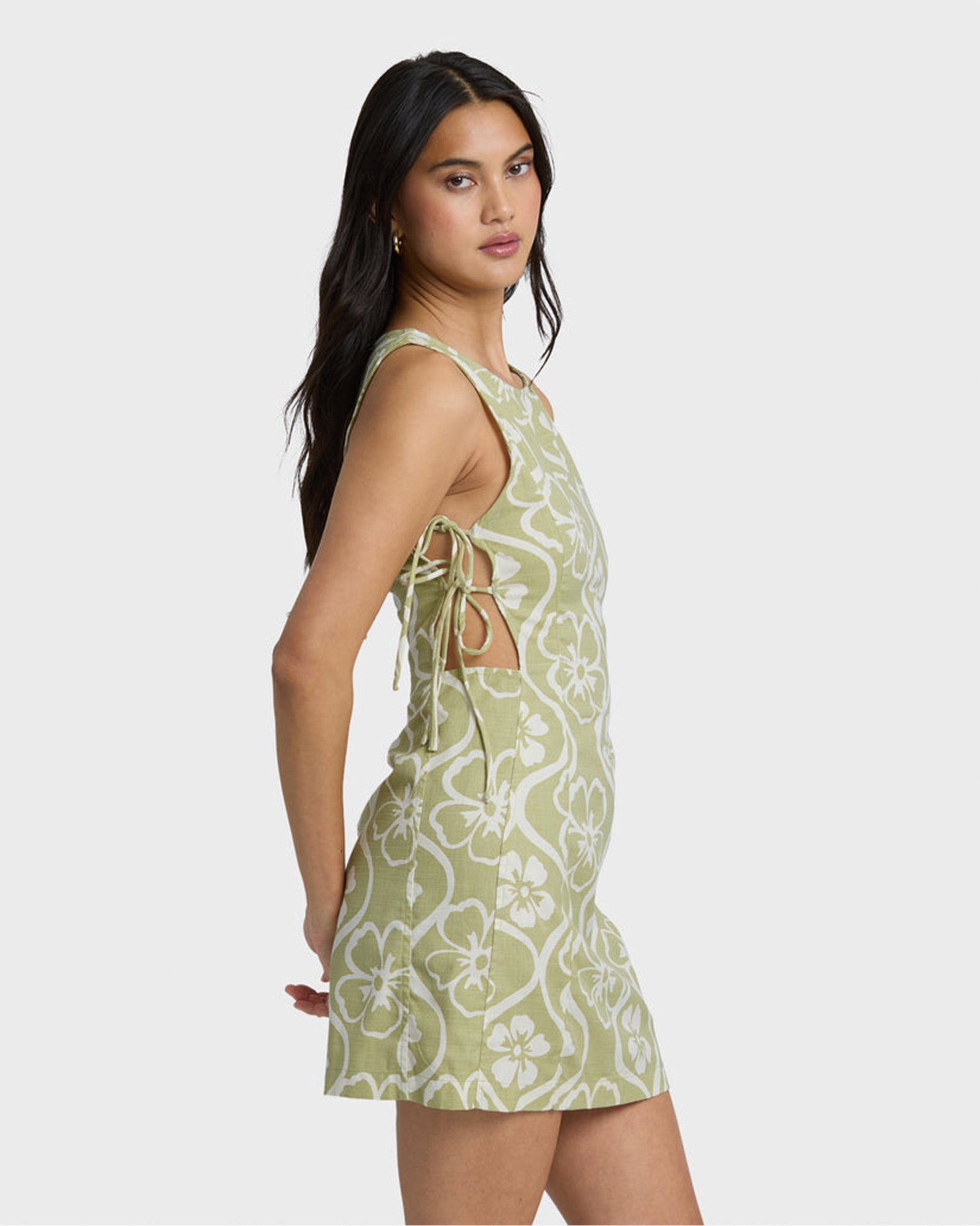 Billabong Women's Floral Trip Mini Dress - Cactus