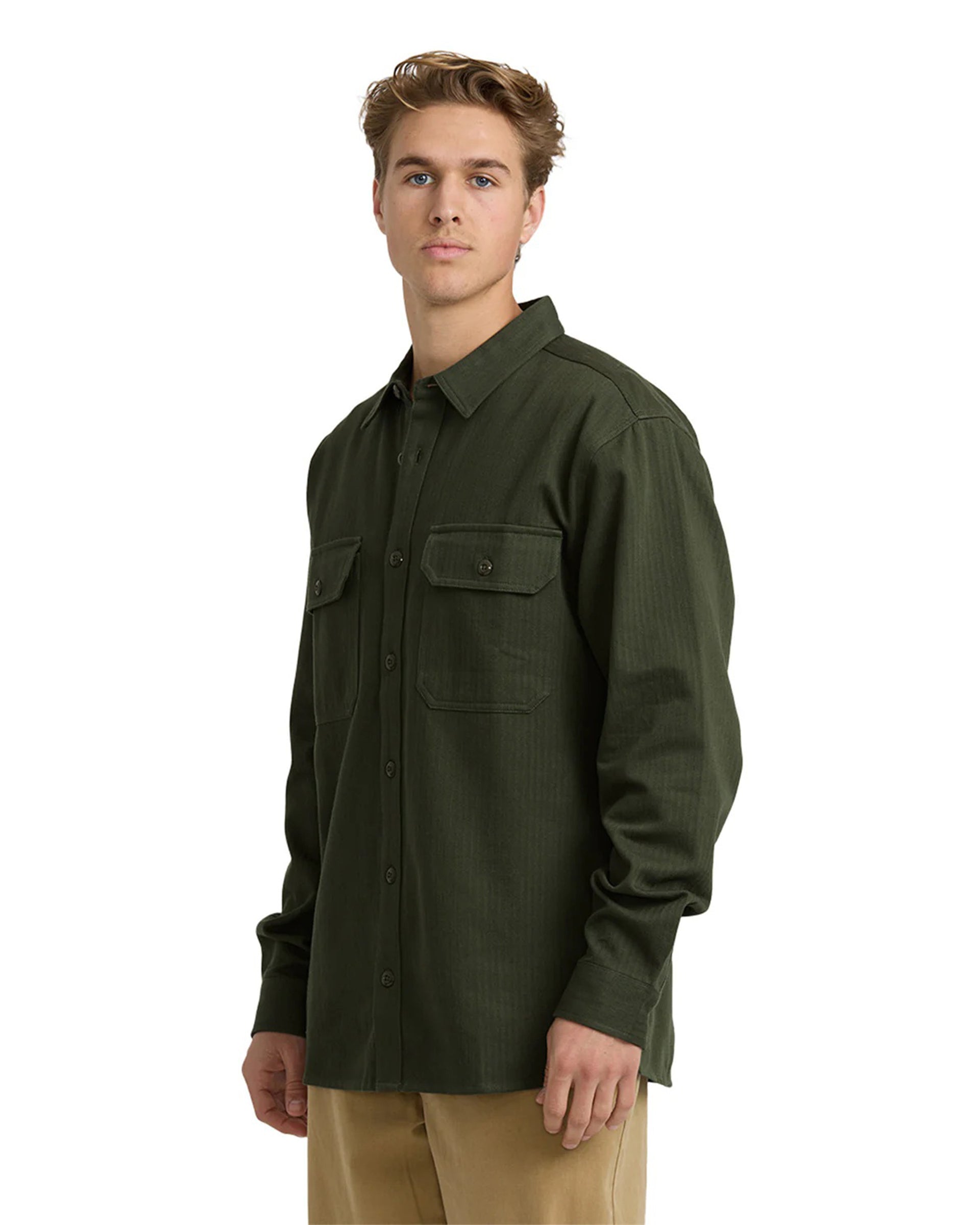 Billabong Fort Garage Long Sleeve Shirt - Olive