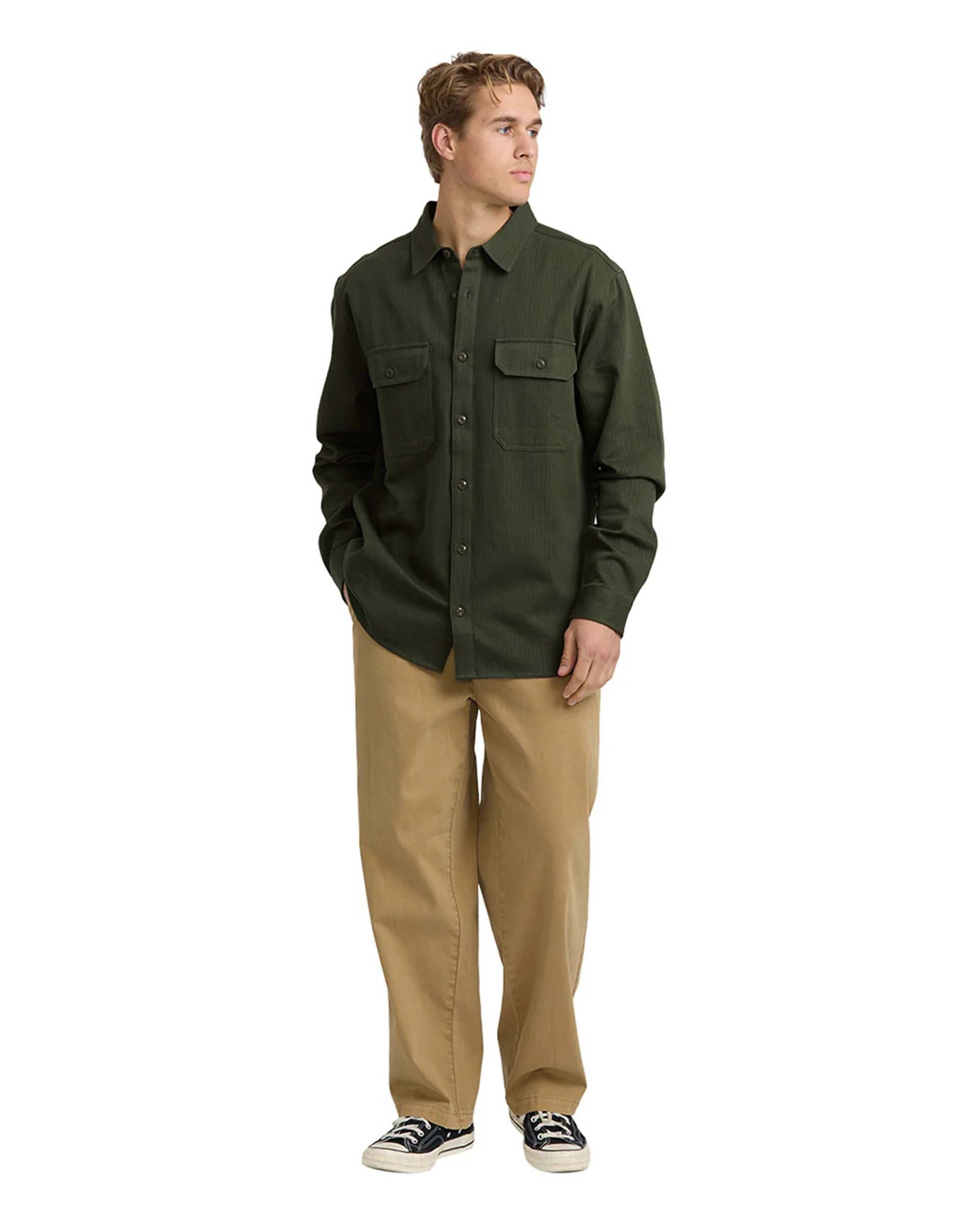 Billabong Fort Garage Long Sleeve Shirt - Olive
