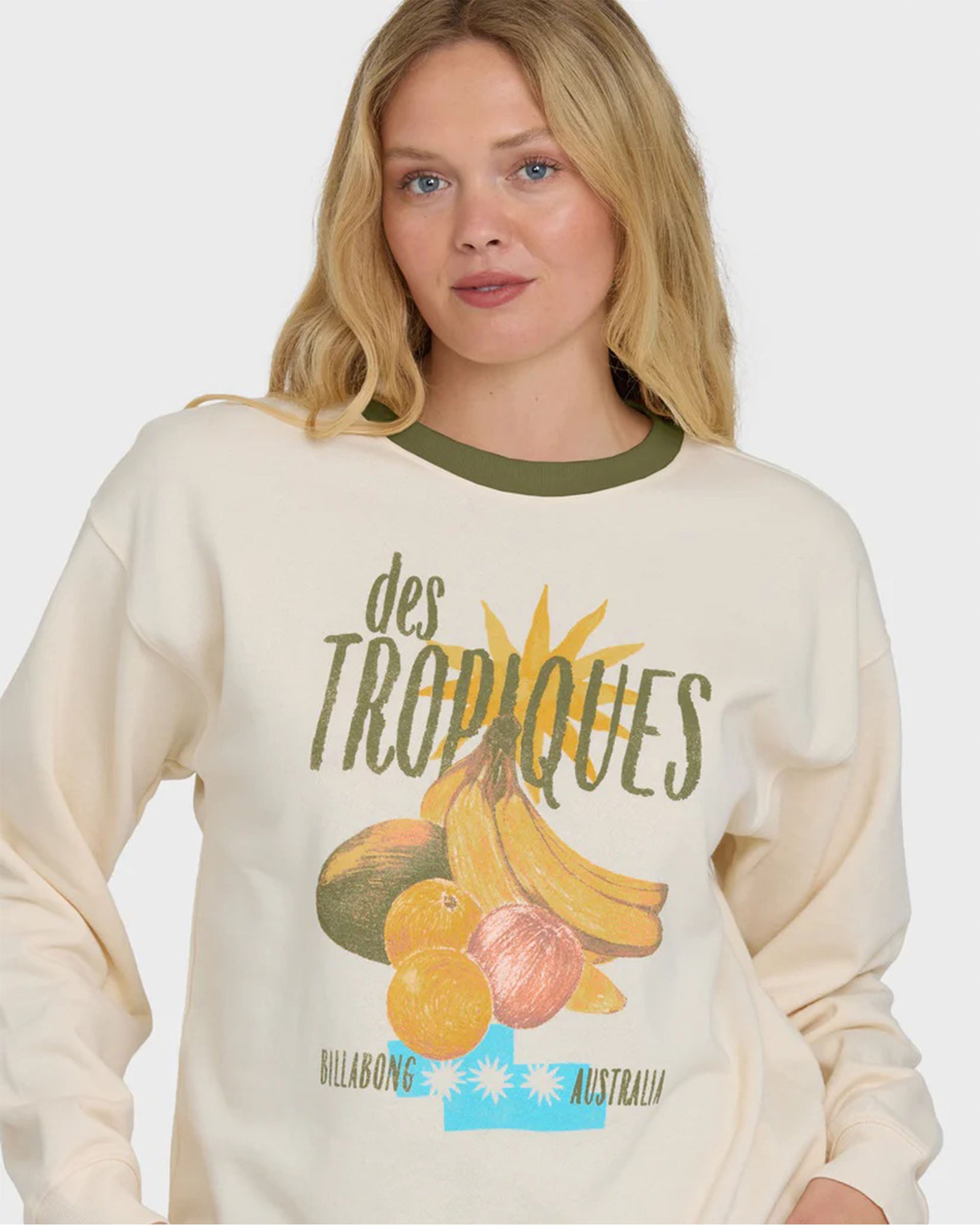 Billabong Women's Freshest Things Crew Fleece - White Cap