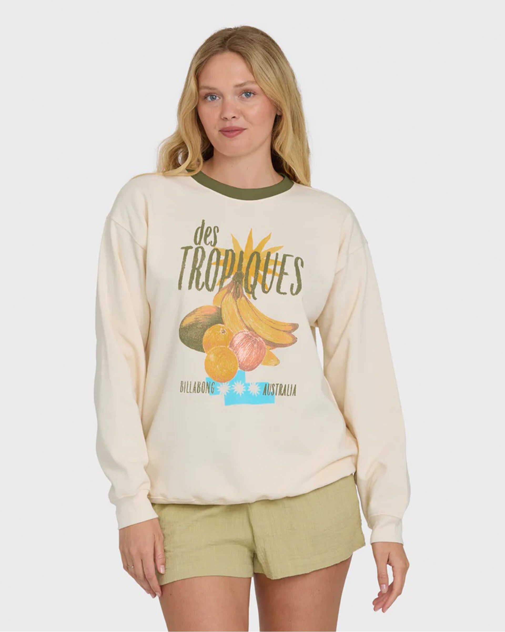 Billabong Women's Freshest Things Crew Fleece - White Cap