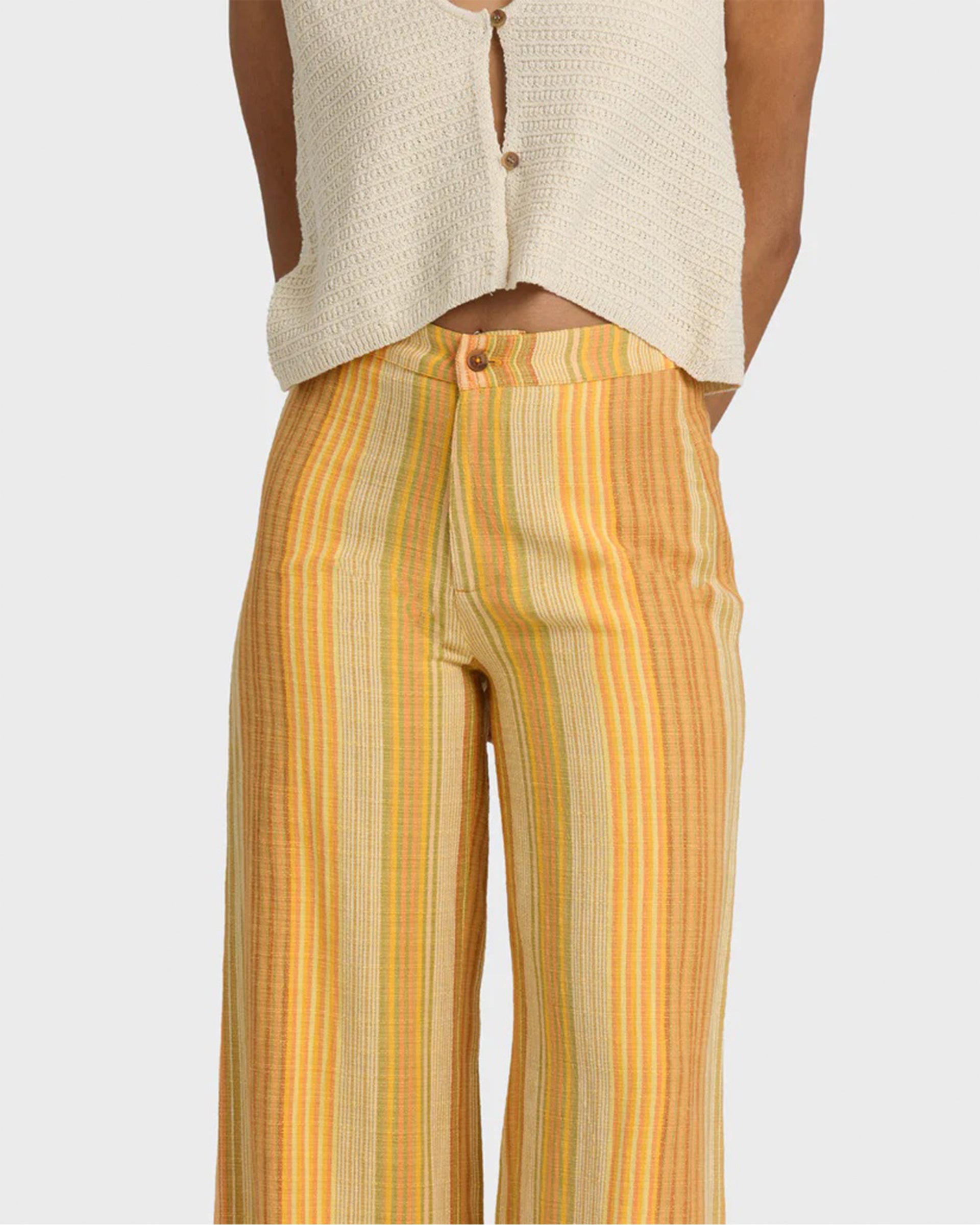 Billabong Women's Hazy Daze Elastic Waist Pants - Brown Multi