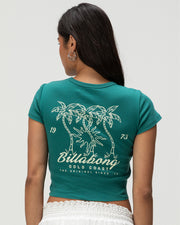 Billabong Women's In The Sun Short Sleeve T-Shirt - Evergreen