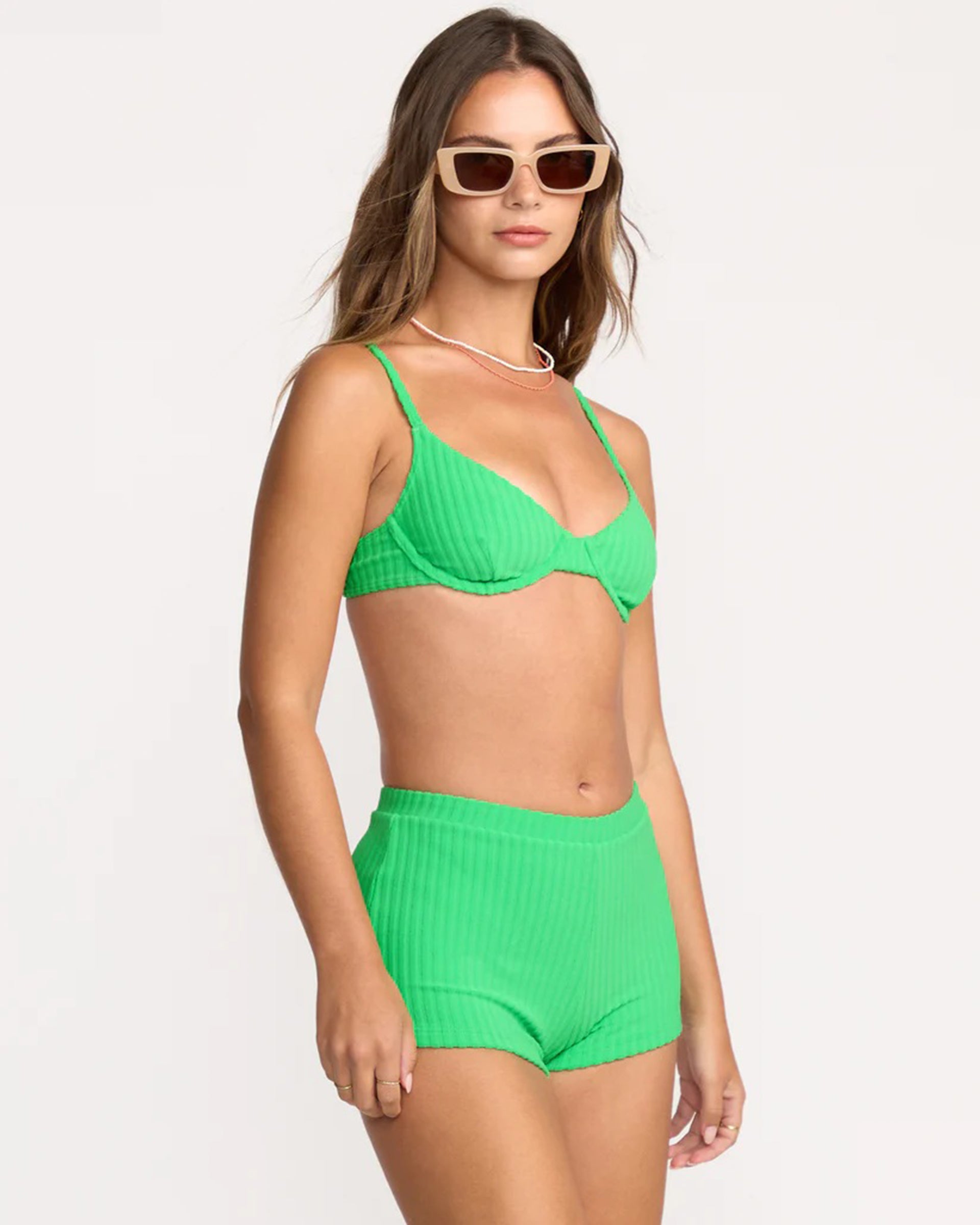 Josie In The Loop Boyshort Bikini Bottom - Jungle Green – Jack's
