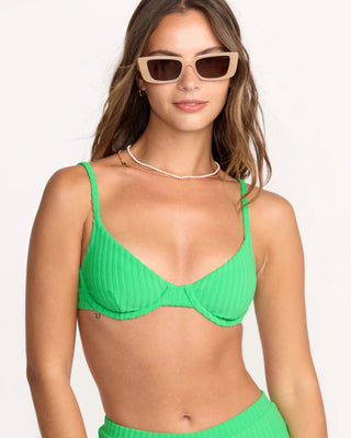Billabong Women's Josie In The Loop Demi Underwire Bikini Bottom - Jungle Green