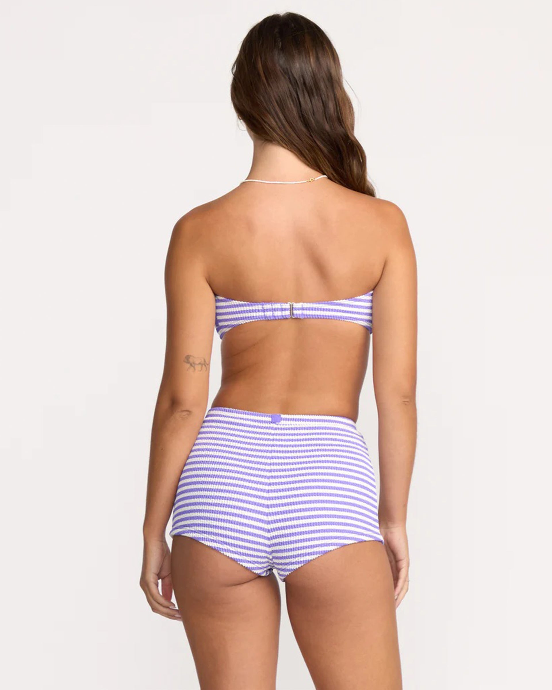 Josie Summer Hi Yarn Dyed Drew Bandeau Bikini Top - Purple Punch