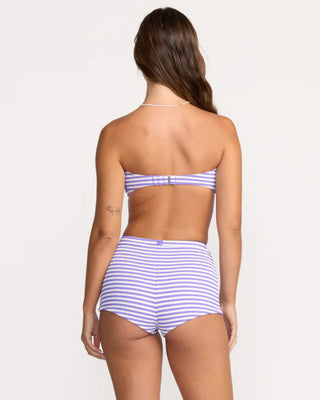 Billabong Women's Josie Summer Hi Yarn Dyed Drew Bandeau Bikini Top - Purple Punch