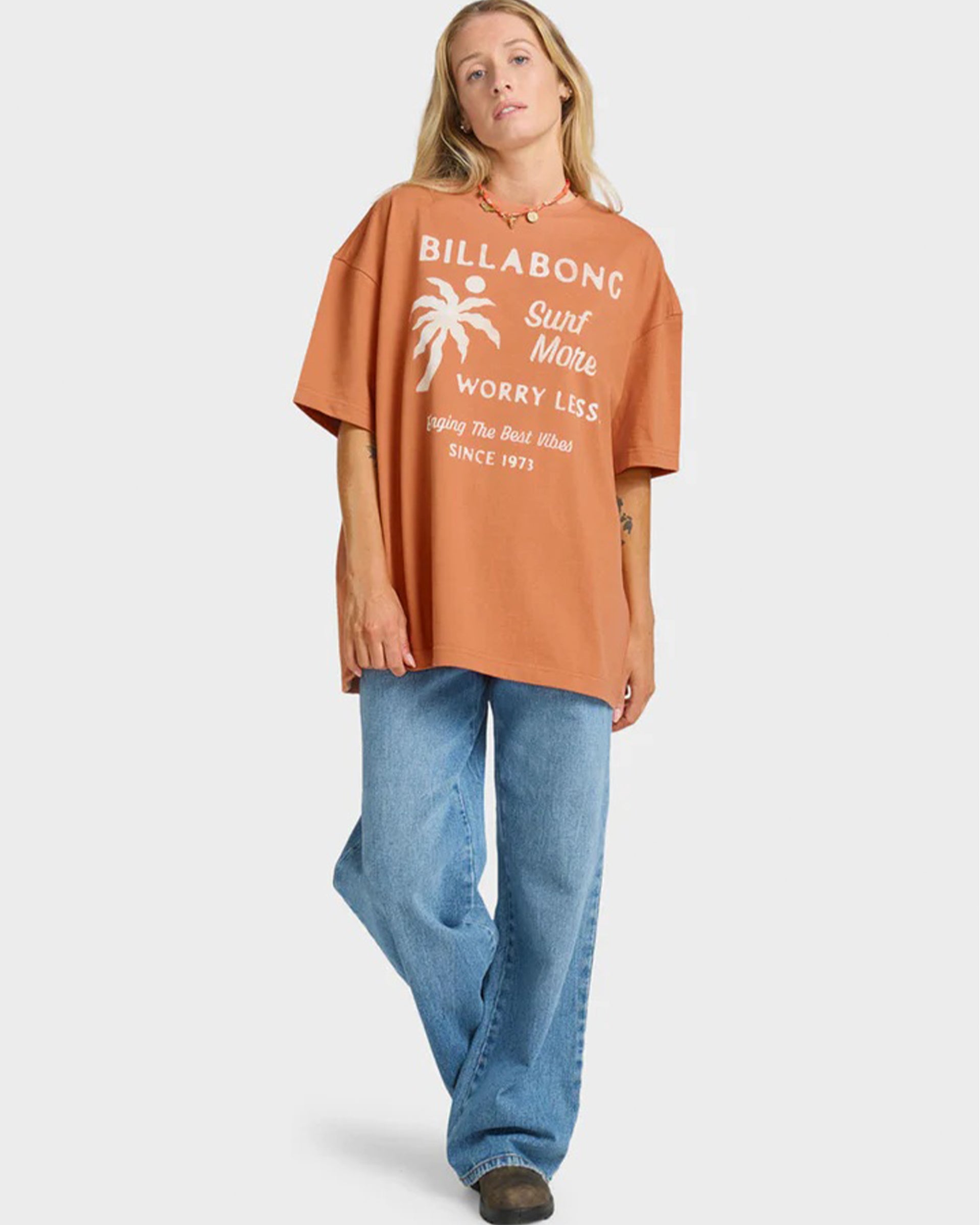 Billabong Women's Jumps In The Water Short Sleeve T-Shirt - Sunburnt