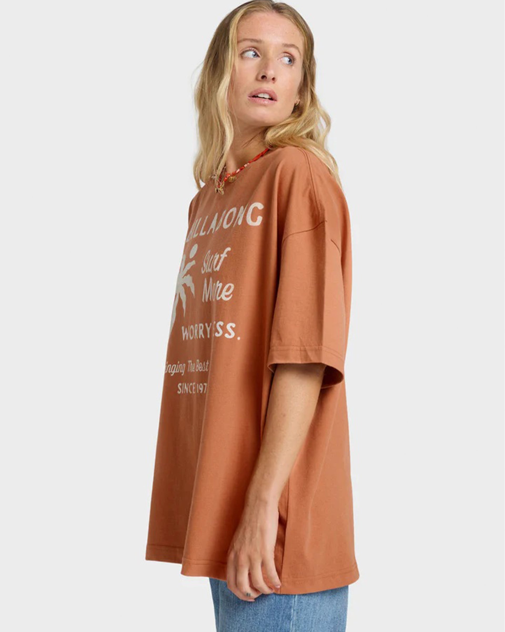 Billabong Women's Jumps In The Water Short Sleeve T-Shirt - Sunburnt