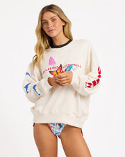 Billabong Women's Lottie Hall Crewneck - Salt Crystal