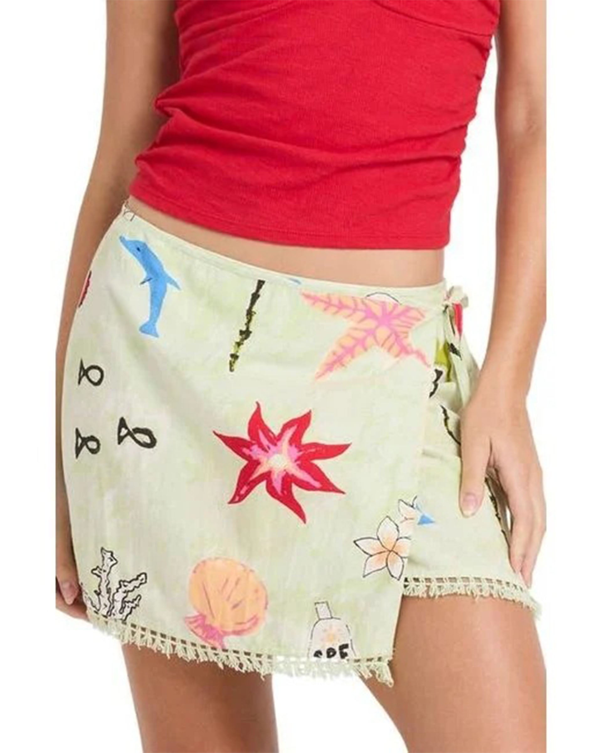 Billabong Women's Lottie Hall Woven Mini Miniskirt - Sunny Lime