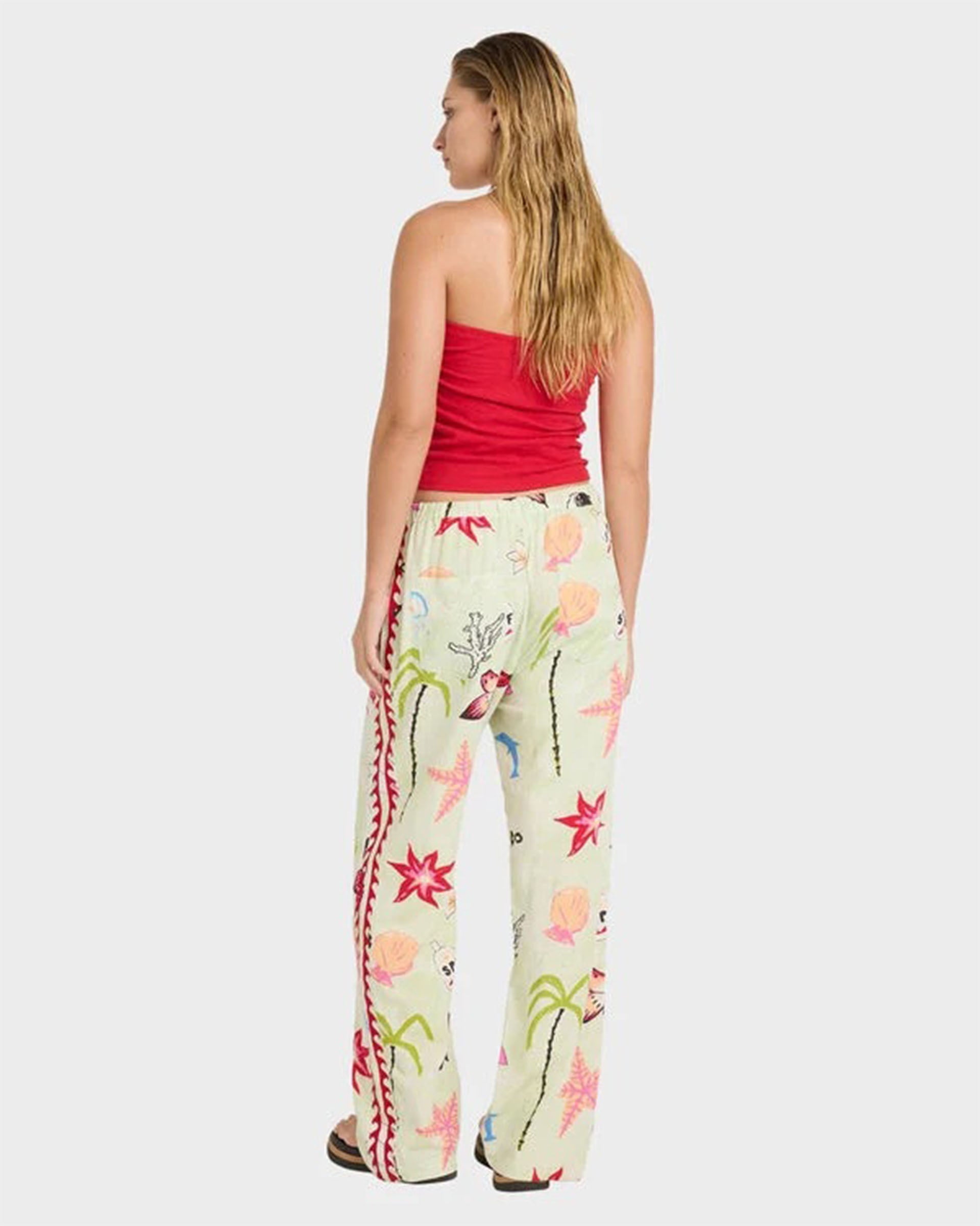 Lottie Hall Woven Elastic Pant - Sunny Lime – Jack's Surfboards