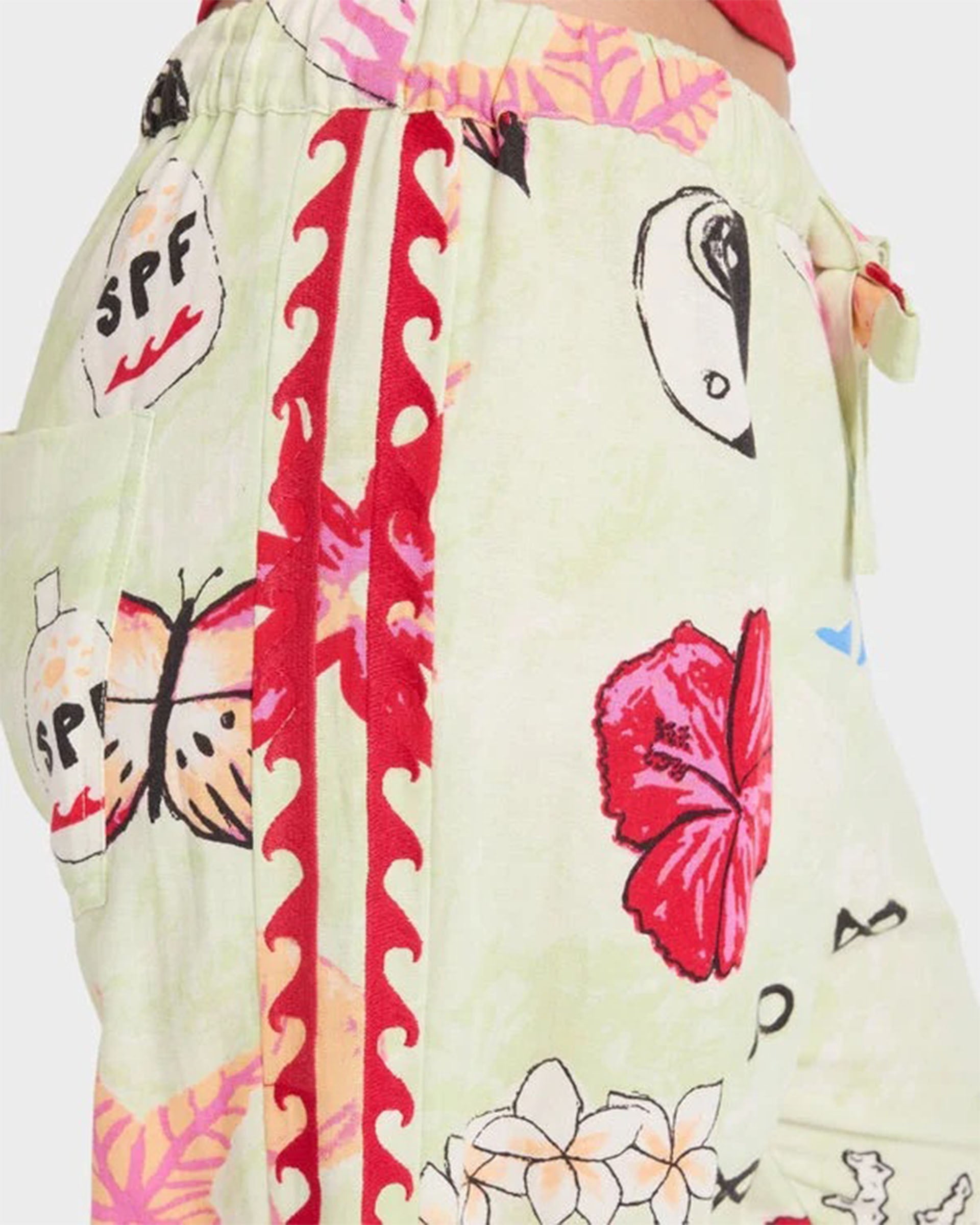 Billabong Women's Lottie Hall Woven Elastic Pant - Sunny Lime