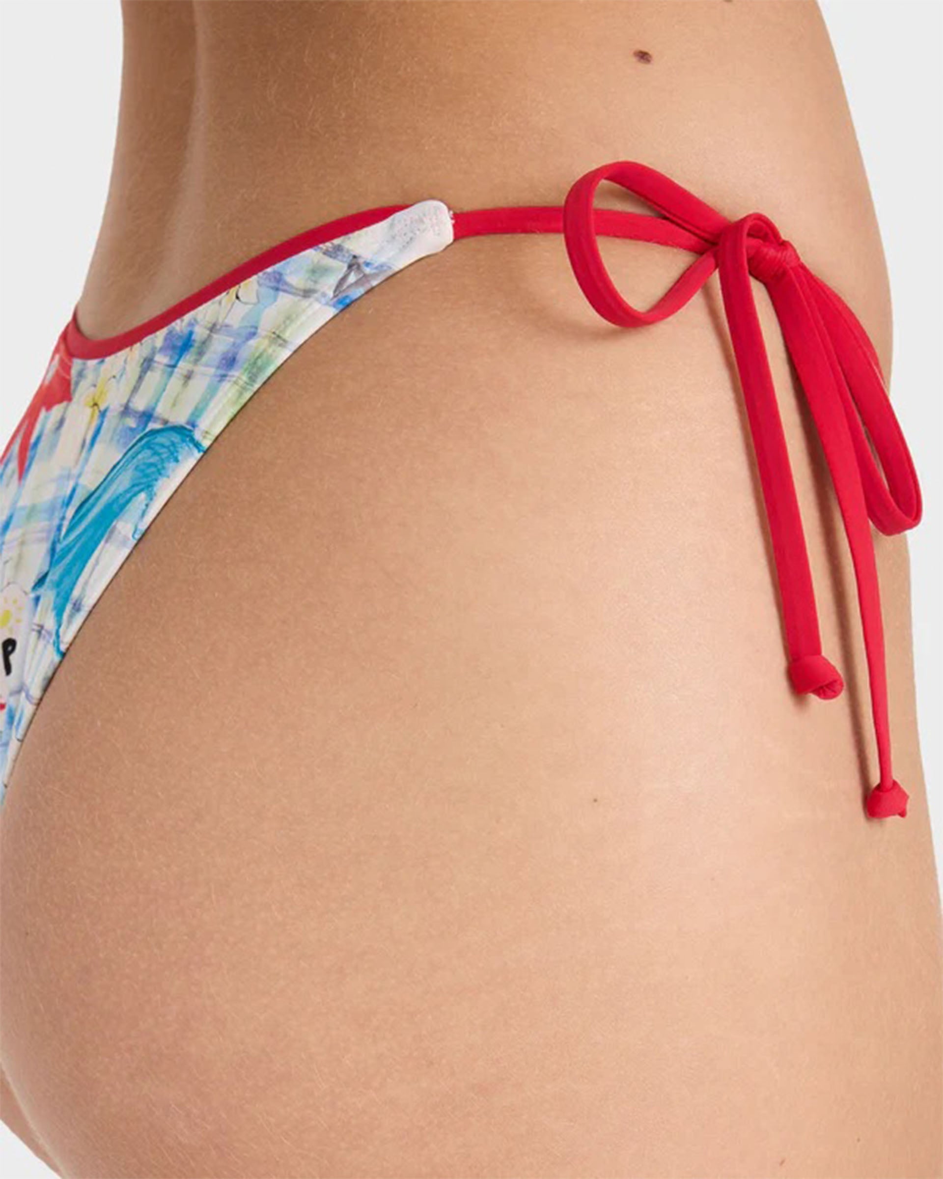 Billabong Women's Lottie Hall Tie Side Dippi Bikini Bottom - White Multi