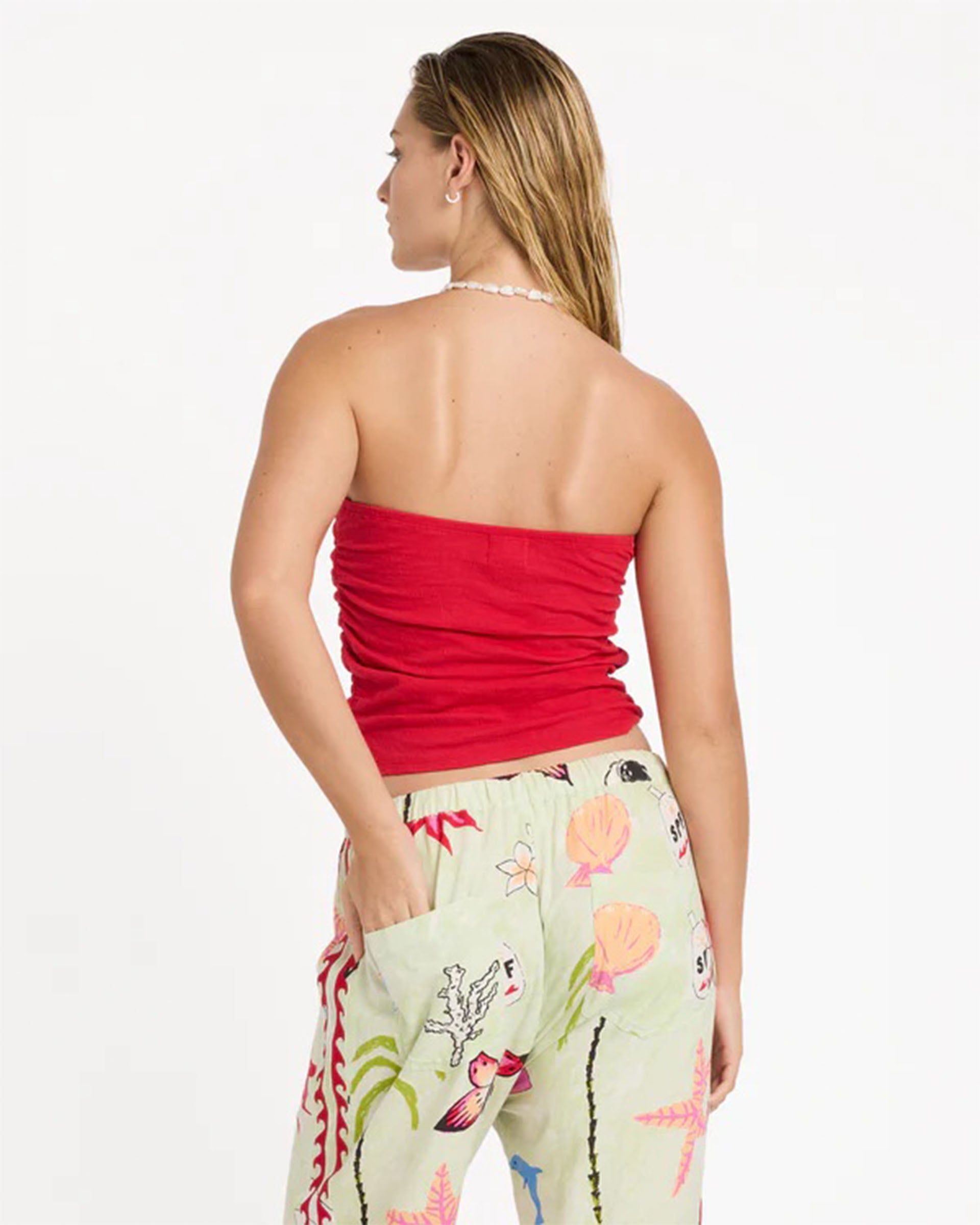 Billabong Women's Lottie Hall Splasher Knit Tube Top - True Red