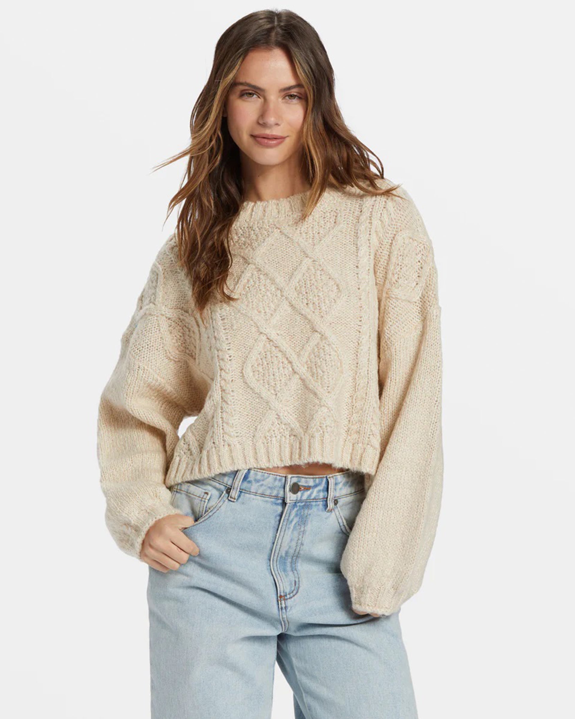 Billabong Women's Modern Love Pullover Sweater - Dove